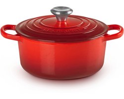 Le Creuset Gietijzeren ronde braadpan Kersenrood 26cm 5,3l