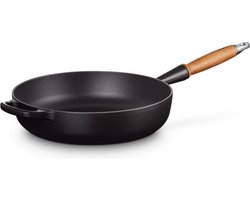 Le Creuset gietijzeren Signature hapjespan met twee handvaten - 28 cm / 3.2 liter - zwart
