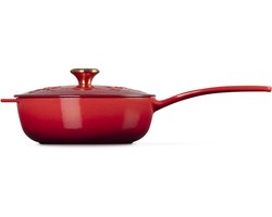 Le Creuset Holly Collection Steelpan ø 21 cm gietijzer kersrood