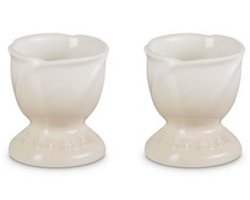 Le Creuset Jardin Eierdopjes 2-Delig in Aardewerk Meringue
