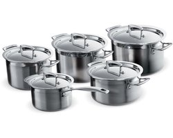Le Creuset Magnetik Pannenset - Kookpannen met deksel - 5-delig - RVS - Inductie