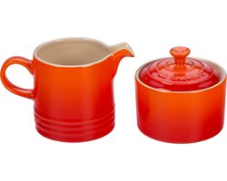 Le Creuset Melk en Suiker Set Oranjerood