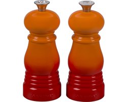 Le Creuset Mini Peper- en zoutset - Oranjerood - 12 cm