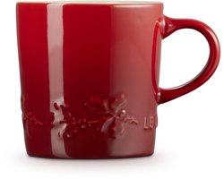 Le Creuset Mok - Holly Christmas - Kersenrood - 350 ml