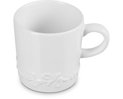 Le Creuset Mok - Holly Christmas - Wit - 350 ml