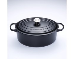 Le Creuset Ovale braad-/ stoofpan 8,9L - 35cm Mat Zwart
