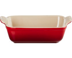 Le Creuset Ovenschaal 19 cm - 1,1 L - Aardewerk - Kersenrood - Rechthoek