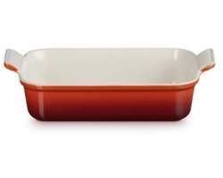 Le Creuset Ovenschaal 26 cm - 2,4 L - Aardewerk - Kersenrood - Rechthoek