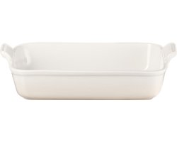 Le Creuset Ovenschaal 26 cm - 2,4 L - Aardewerk - Meringue - Rechthoek