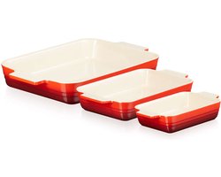Le Creuset - Ovenschaal Classic Kersenrood - Set van 3 Stuks