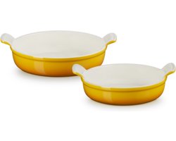 Le Creuset Ovenschaal Rond Set van 2 in Aardewerk Nectar