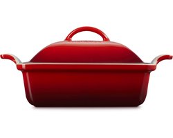 Le Creuset - Ovenschaal - Vierkant - Met Deksel - 23x23 Cm / 2,4 Liter - Kersenrood