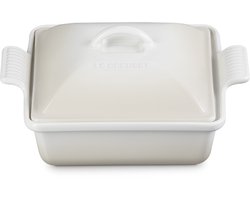 Le Creuset - Ovenschaal - Vierkant - Met Deksel - 23x23 Cm / 2,4 Liter - Meringue