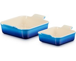 Le Creuset - Ovenschaal Vierkant - Set Van 2 Stuks - Azure