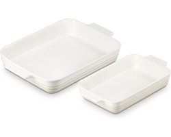 Le Creuset Ovenschalen Classic - 25 & 32 cm - Merinque - 2 delig