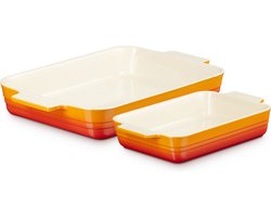 Le Creuset Ovenschalen Classic - 25 & 32 cm - Oranjerood - 2 delig