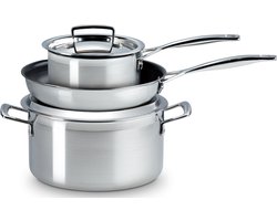 Le Creuset Pannenset RVS 3-Delig