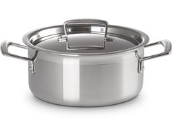 Le Creuset RVS Kookpan laag Ø 20cm 3,0l