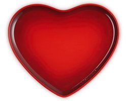 Le Creuset - Serveerschaal Hart Kersenrood 32cm - L'Amour collectie