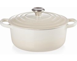 Le Creuset® - Signature - Braadpan - Stoofpan - Vaatwasserbestendig - Geschikt Voor Alle Warmtebronnen - 28cm - Meringue - Wit