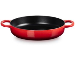 Le Creuset Signature Hapjespan met 2 grepen 28 cm - Kersenrood