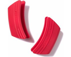 Le Creuset Siliconen Set Van 2 Handvaten Kersenrood 12 x 6 cm
