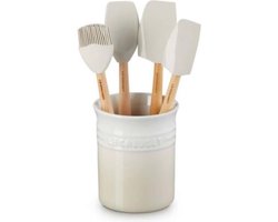 Le Creuset - Spatelset - Met spatelpot - Aardewerk - 5-delig - Meringue