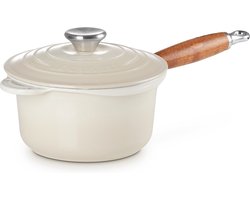 Le Creuset Steelpan - met deksel - Tradition - Meringue - ø 18 cm / 1.8 Liter