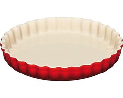 Le Creuset - Taartvorm - Rond - 24 cm - Aardewerk - Kersenrood