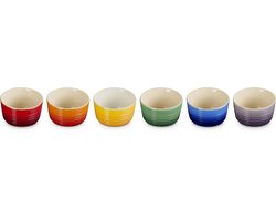 Le Creuset Vancouver Ramekins 7,8cm/100 ml Regenboog Kleuren Set Van 6