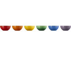 Le Creuset Vancouver Snackschaaltjes 330 ml Regenboog Kleuren Set Van 6