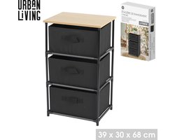 "LE KUBE" REK MET 3 LADES 39 × 30 × H68 CM