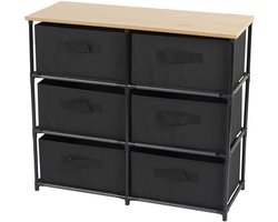 "LE KUBE" REK MET 6 LADES 75,6 × 29,7 × H68 CM