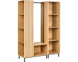 LEANDRO - Open kast met 9 planken - Lichtbruin - MDF