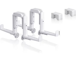 LECHUZA BALCONERA - Balkonbakhouder DUO + adapter set (4-onderdelen) - voor balustrades en muren - voor 2 balkonbakken - wit