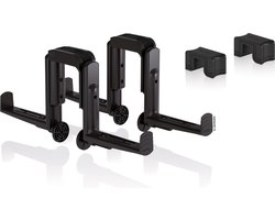 LECHUZA BALCONERA - Balkonbakhouder DUO + adapter set (4-onderdelen) - voor balustrades en muren - voor 2 balkonbakken - zwart