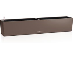 LECHUZA BALCONERA Color 100 - Plantenbak - met uitneembare binnenbak - met bewateringssysteem - ALL-IN-ONE set met LECHUZA-PON - muskaat
