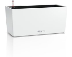 LECHUZA BALCONERA Color 40 - Plantenbak - met uitneembare binnenbak - met bewateringssysteem - ALL-IN-ONE set met LECHUZA-PON - wit