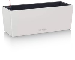 LECHUZA BALCONERA Color 50 - Plantenbak - met uitneembare binnenbak - met bewateringssysteem - ALL-IN-ONE set met LECHUZA-PON - licht grijs