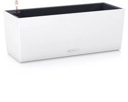 LECHUZA BALCONERA Color 50 - Plantenbak - met uitneembare binnenbak - met bewateringssysteem - ALL-IN-ONE set met LECHUZA-PON - wit