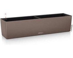 LECHUZA BALCONERA Color 80 - Plantenbak - met uitneembare binnenbak - met bewateringssysteem - ALL-IN-ONE set met LECHUZA-PON - muskaat