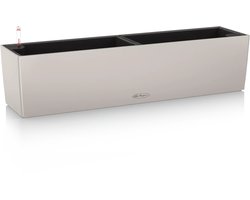 LECHUZA BALCONERA Color 80 - Plantenbak - met uitneembare binnenbak - met bewateringssysteem - ALL-IN-ONE set met LECHUZA-PON - zandbruin