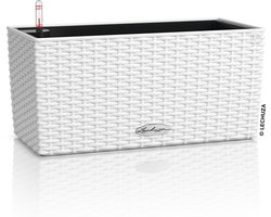 LECHUZA BALCONERA Cottage 40 - Plantenbak - met uitneembare binnenbak - met bewateringssysteem - ALL-IN-ONE set met LECHUZA-PON - wit