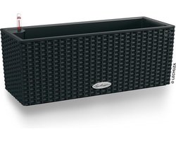LECHUZA BALCONERA Cottage 50 - Plantenbak - met uitneembare binnenbak - met bewateringssysteem - ALL-IN-ONE set met LECHUZA-PON - grafietzwart