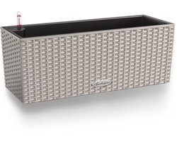 LECHUZA BALCONERA Cottage 50 - Plantenbak - met uitneembare binnenbak - met bewateringssysteem - ALL-IN-ONE set met LECHUZA-PON - zandbruin