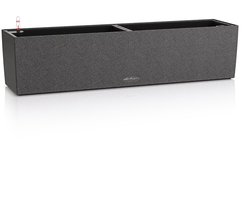 LECHUZA BALCONERA Stone 80 - Plantenbak - met uitneembare binnenbak - met bewateringssysteem - ALL-IN-ONE set met LECHUZA-PON - grafietzwart