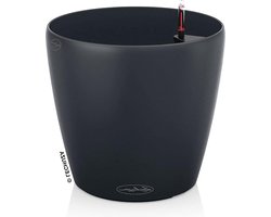 LECHUZA CLASSICO Color 21 leigrijs - hoogwaardig kunststof - incl. irrigatiesysteem - binnen- en buitengebruik - plantenbak met afvoergat 13184