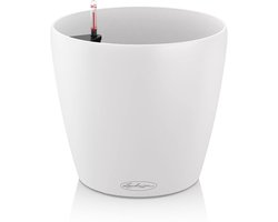 LECHUZA CLASSICO Color 28 - Plantenbak - met bewateringssysteem - ALL-IN-ONE set met LECHUZA-PON - Wit