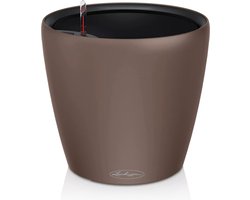 LECHUZA CLASSICO Color LS 21 - Plantenbak - met uitneembare binnenbak - met bewateringssysteem - ALL-IN-ONE set met LECHUZA-PON - satijnmat - muskaat