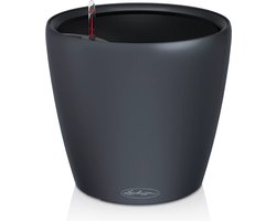 LECHUZA CLASSICO Color LS 43 - Plantenbak - met uitneembare binnenbak - met bewateringssysteem - ALL-IN-ONE set met LECHUZA-PON - satijnmat - leisteengrijs